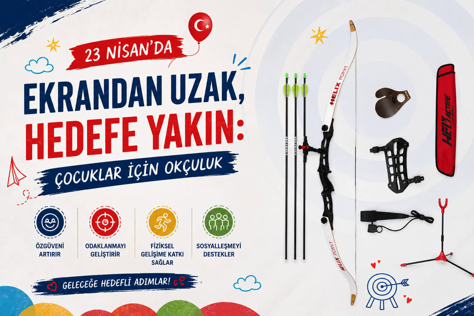 ? 23 Nisan’da Ekrandan Uzak, Hedefe Yakın: Çocuklar İçin Okçuluk