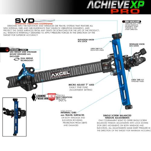 Axcel Klasik Yay Nişangahı Achieve XP Pro UHM Diamond Weave Carbon Bar Recurve 9