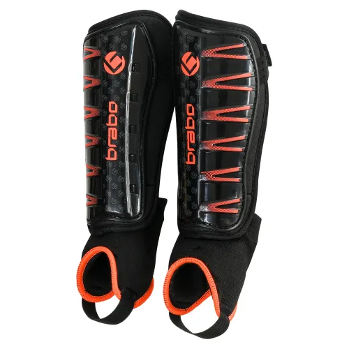 Brabo F3 Shin Guard BK/OR Size: XS - 1