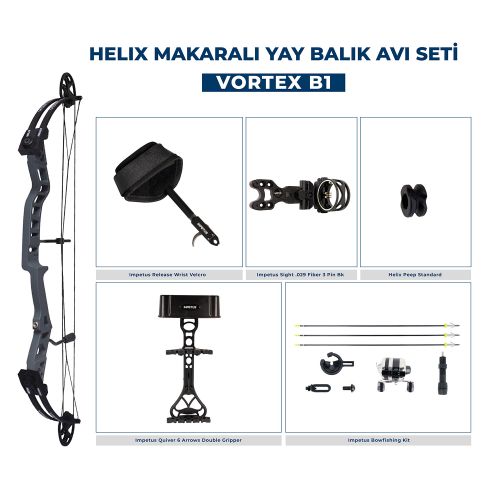 Helix Makaralı Yay Balıkçılık Seti Vortex B1 - 1