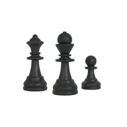Helix Rolled Chess Set Black - 2