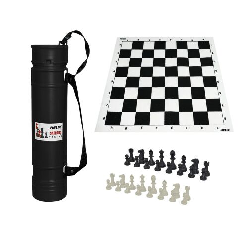 Helix Rolled Chess Set Black - 5