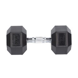 Helix Rubber Dumbbell 20 KG - HELIX