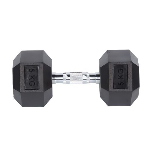 Helix Rubber Dumbbell 5 KG - 1