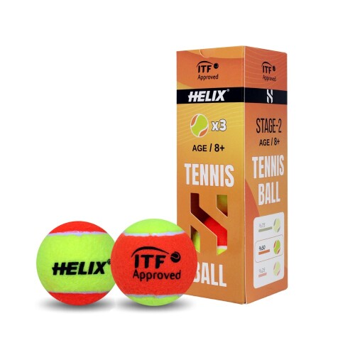 Helix Tennis Balls 8+ Years 3-Pack HT-200 TTF&ITF Approved - 1