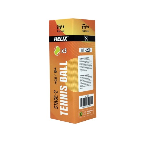 Helix Tennis Balls 8+ Years 3-Pack HT-200 TTF&ITF Approved - 2