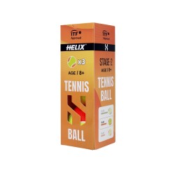 Helix Tennis Balls 8+ Years 3-Pack HT-200 TTF&ITF Approved - 4