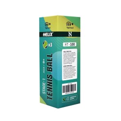 Helix Tennis Balls, 9+ Years, Pack of 3, HT-100, Green, TTF & ITF Approved. - Helix (1)
