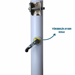 Helix Volleyball Pole, Aluminum, Telescopic - 4