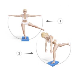 Helix Yoga Exercise Balance Pad BC-5 Blue - 3