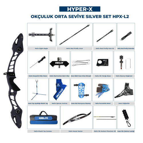 Navek Klasik Yay Orta Seviye Set Hyper-X Silver HPX-L2 - 8