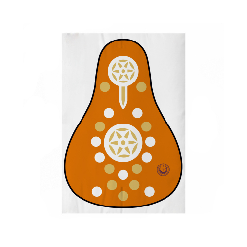 Ottoman Puta Branda Hedef Yüzü Vinyl Indoor Brown 110x77cm - 1