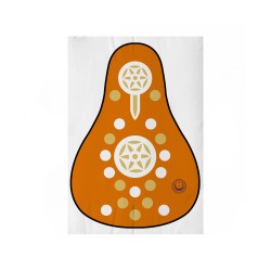 Ottoman Puta Vinyl Target Face Indoor Brown - OTTOMAN