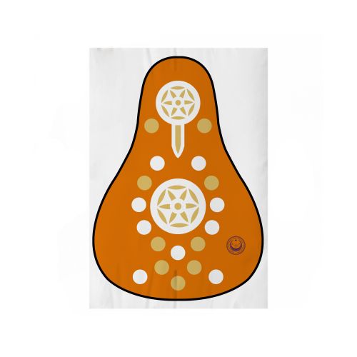 Ottoman Puta Vinyl Target Face Indoor Brown - 1