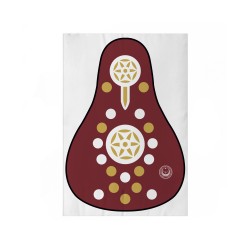 Ottoman Puta Vinyl Target Face Outdoor Burgundy - OTTOMAN