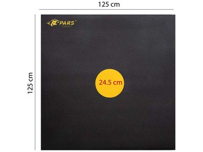 Pars Hedef Minderi 125X125X14 Cm Göbek 24,5 Cm Siyah - 1