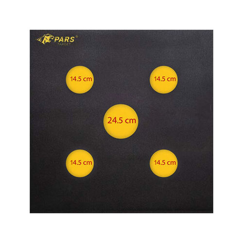 Pars Hedef Minderi 125X125X25 Cm 5 Göbek 24,5 Cm Siyah - 1