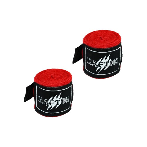 Raptor Boks Bandajı HWB-R 3.5m Kırmızı - 1