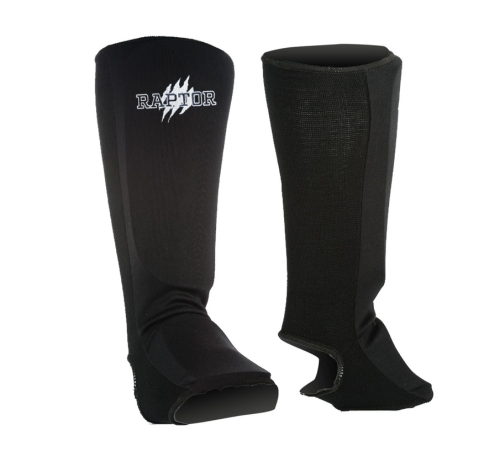 Raptor Shin Guards Muay Thai Black - MVL - 1