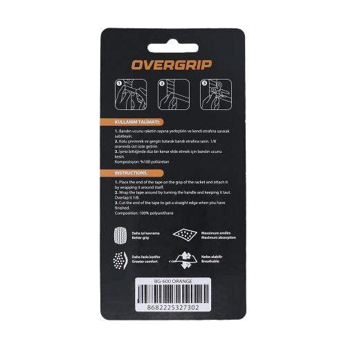TBF 3'lü Badminton Grip - Turuncu - 3