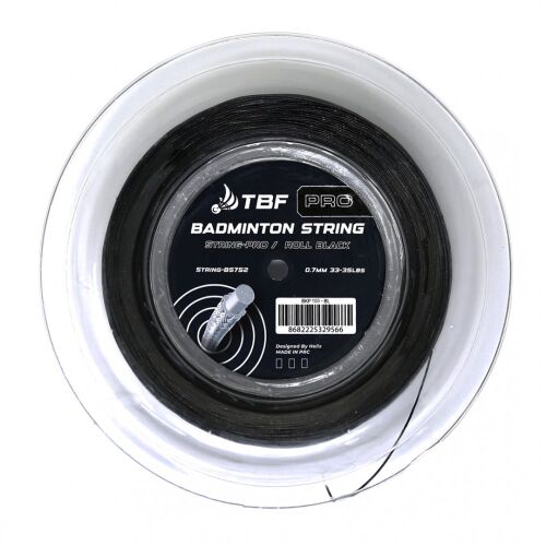 TBF Badminton String 100 Meters - Black - 1