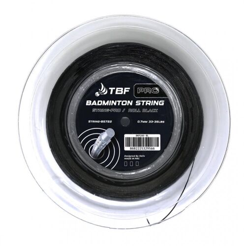 TBF Badminton String 200 Meters - Black - 1