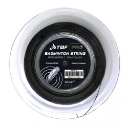 TBF Badminton String BKP200BL-PRO 200m Black - TBF